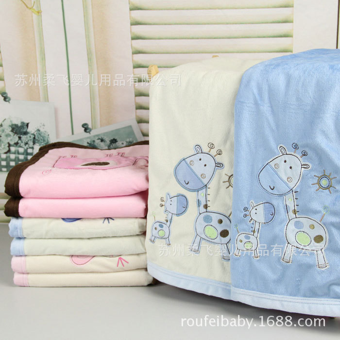 Emboridery Pattern Polyester Blanket For Kids