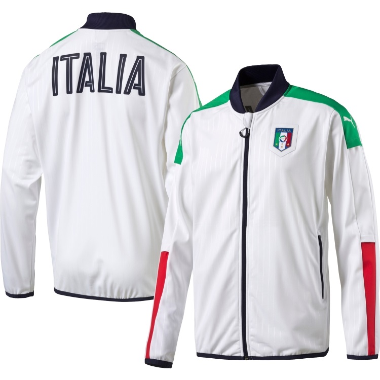 Polyester Tricot Sports Jackets With Embroidery Logo For Italy Football Team