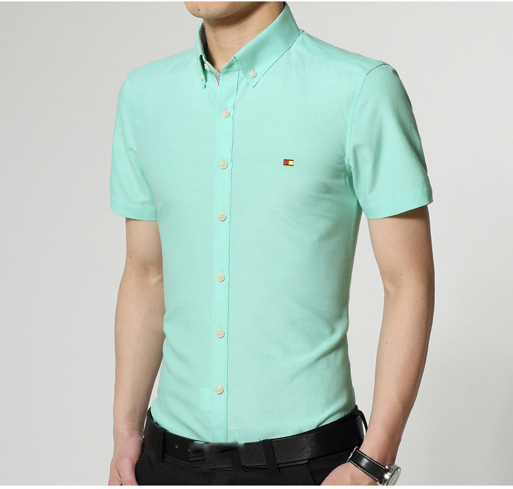 stripe mens regular fit high end custom casual short sleeve shirt 