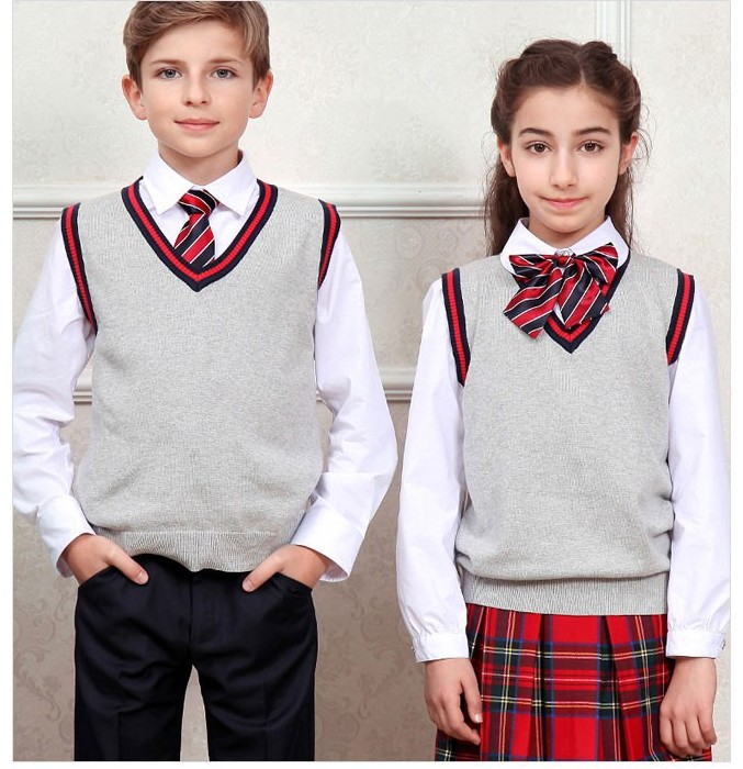 Kids sweaters primary school uniform design