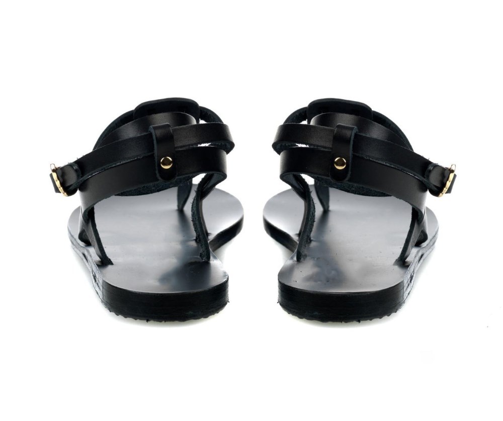 Brand OEM black women sandals pu upper ladies sandals