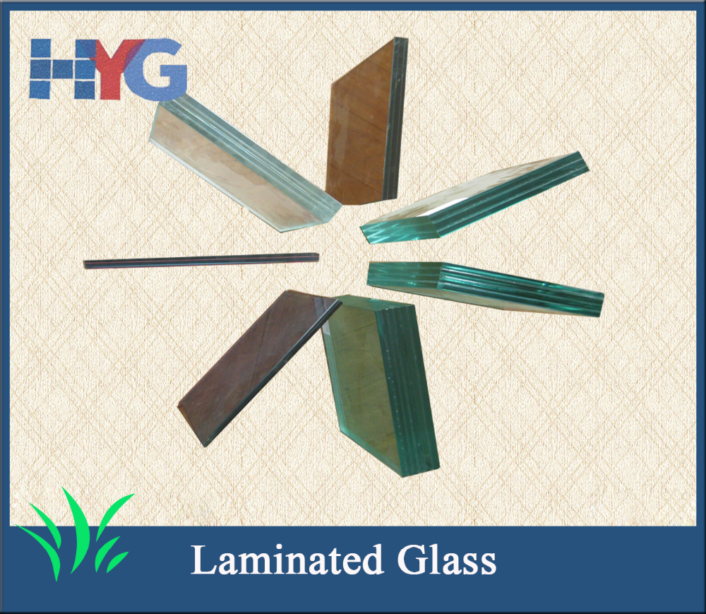 Laminated glass panel for building glass