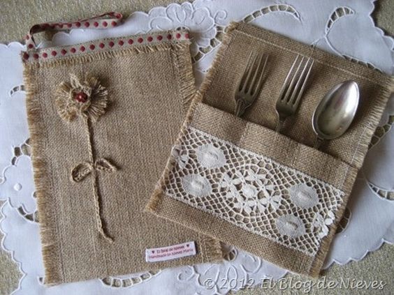 T225, LIVE GREEN,Burlap table runner, Burlap placemat, Burlap utensil holder with lace in both ends