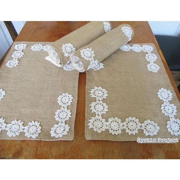 Wedding favour Burlap