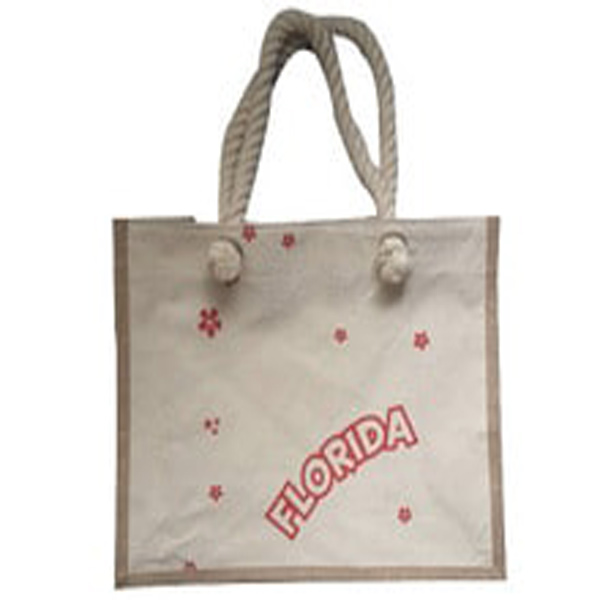 Promotional Jute Bag with handmade rope handles