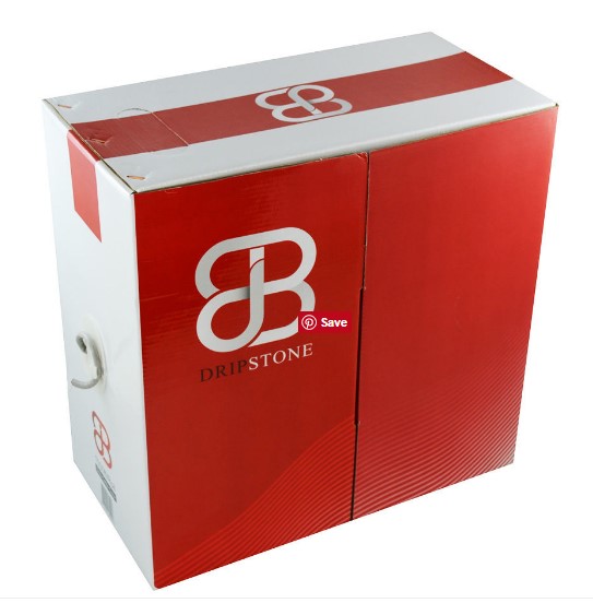 Dripstone 1000ft Cat6 Solid UTP Ethernet LAN Cable in Bulk, 1000 Ft LAN Network Wire, Gray