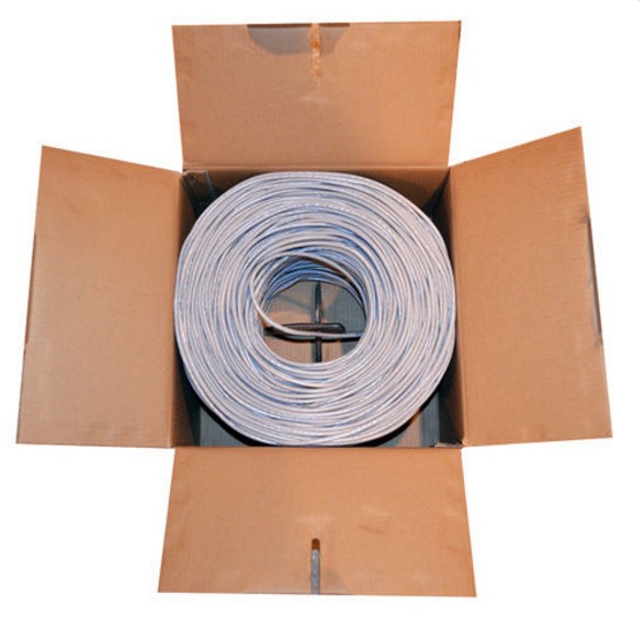 Dripstone Cat5e Outdoor Direct Burial Solid Cable in Bulk, 1000 Ft Waterproof Black