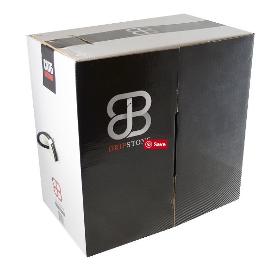 Dripstone Cat6 Direct Burial Solid Cable Outdoor Waterproof Wire UV 550MHZ Black