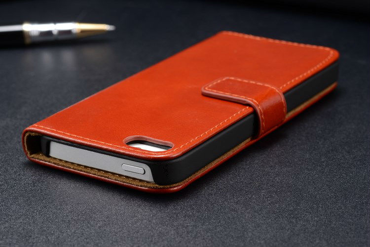 312 24h SALE!!! 013 Wholesale Hot selling wallet genuine leather case for iphone5  image