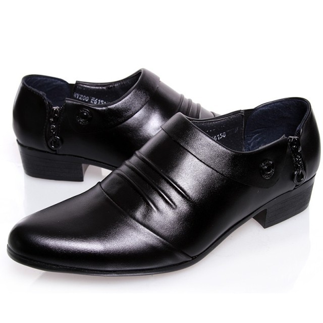 Real leather casual shoe bullock classy men dress shoes image