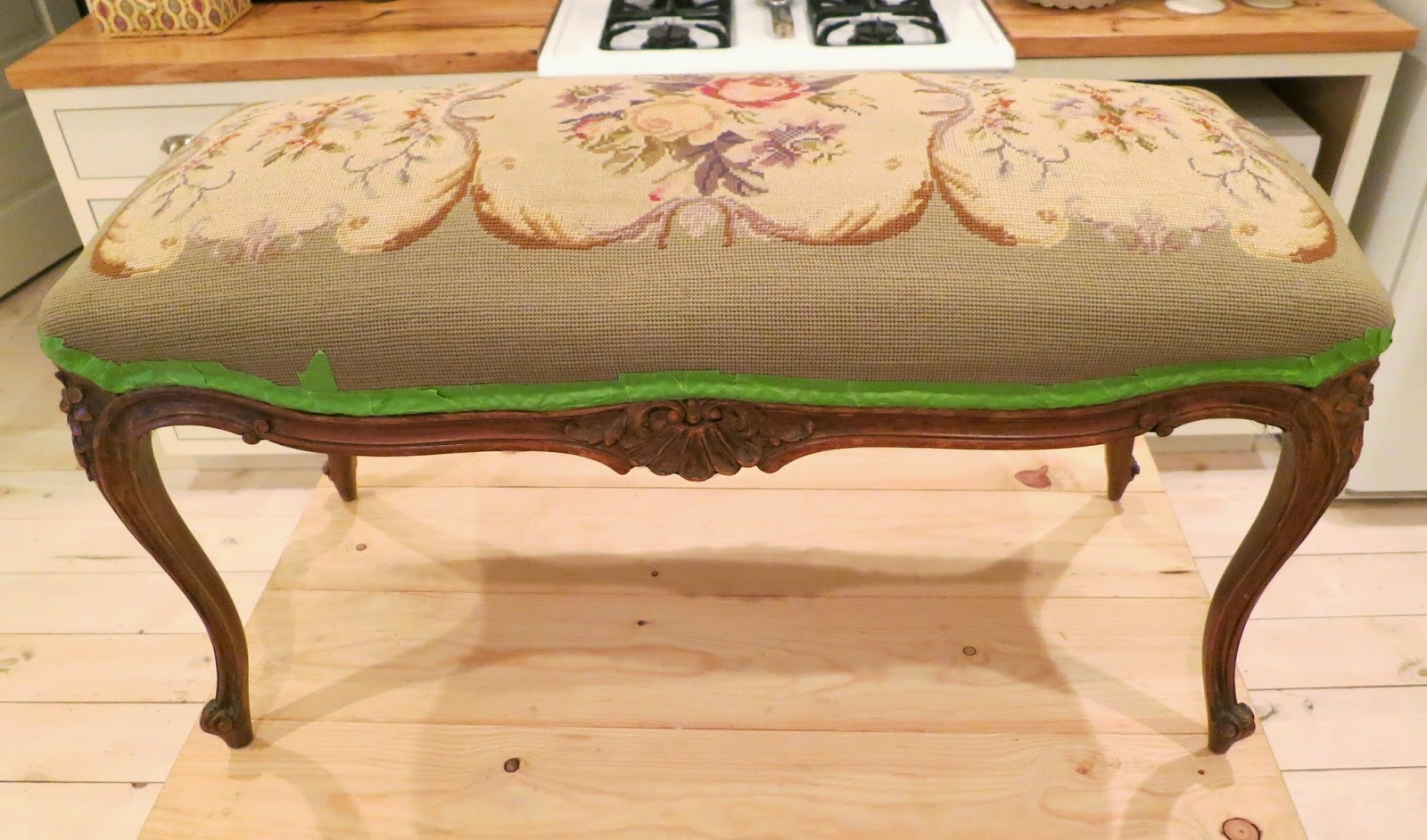 Wooden bench, antique wooden chair