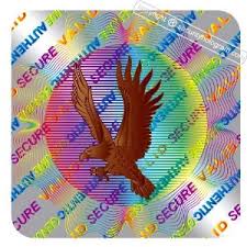 Holographic overlay for pvc cards with flying eagle  image